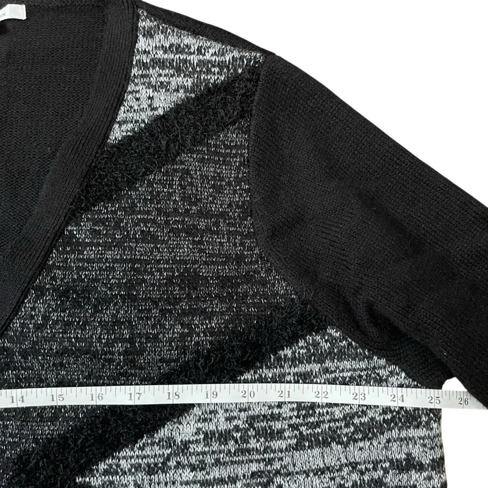 89th & Madison Metallic Open Cardigan 2X Black Gray Longline +Size Chic Layer‎ - Picture 6 of 9